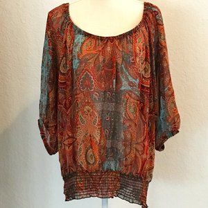 TORRID | Smocked Hem Semi-Sheer Top - 22/24